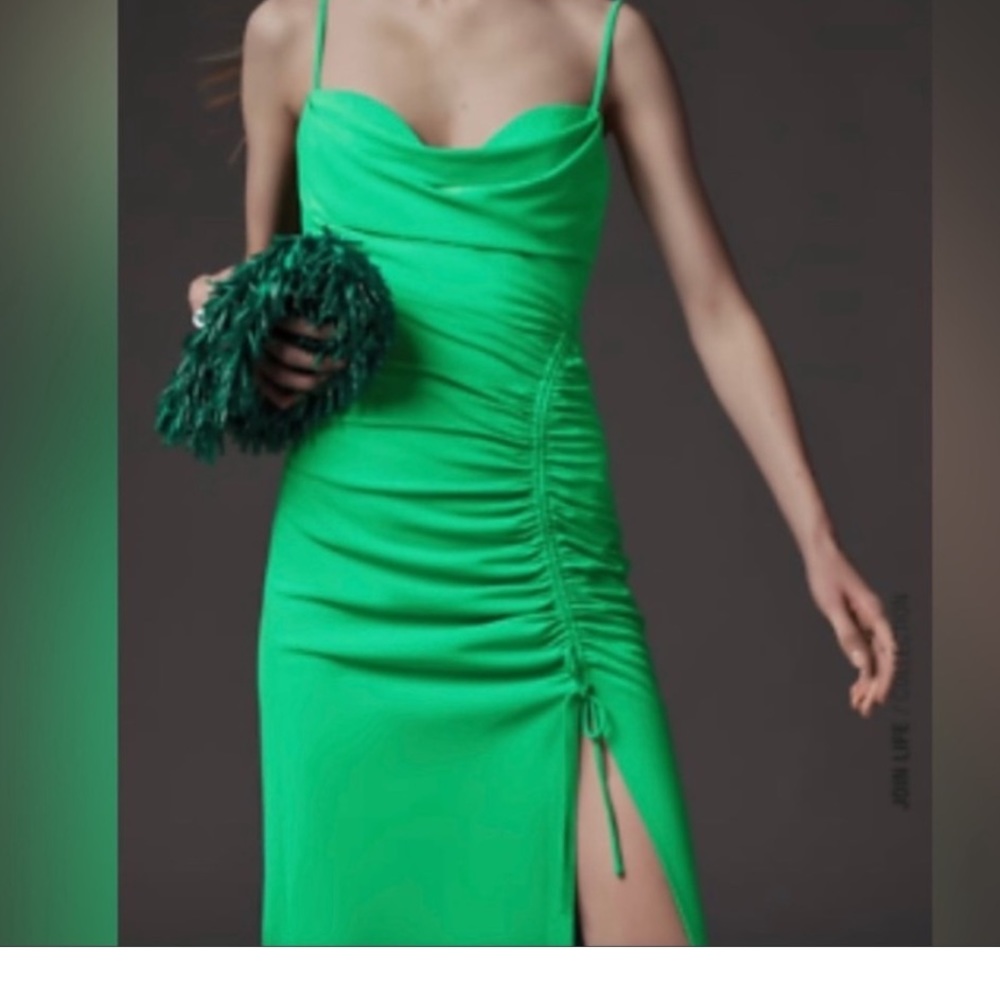 NWT Zara Bright Green Maxi Dress (size xs)